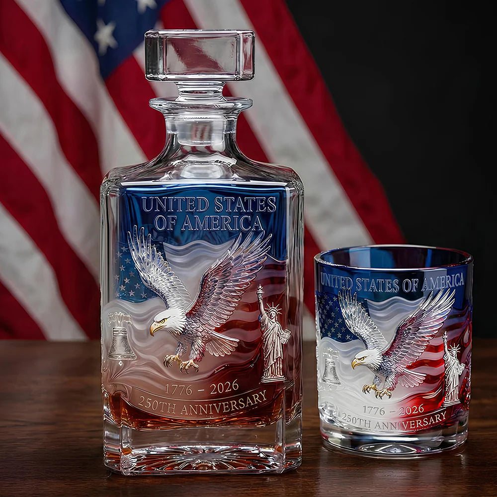 America 250th Anniversary Whiskey Decanter & Glass