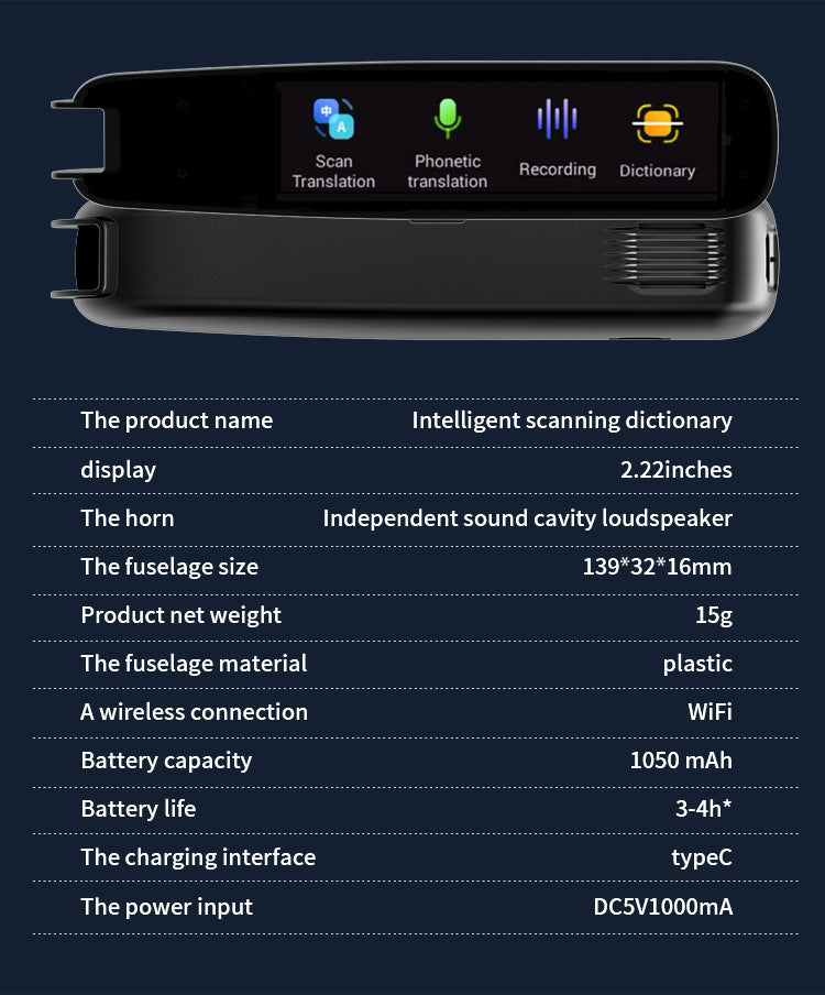 Translation Pen Scanner - Scan Reader Pen for 112 Languages