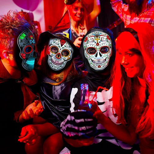 3 Pcs Light up Day of the Dead Mask