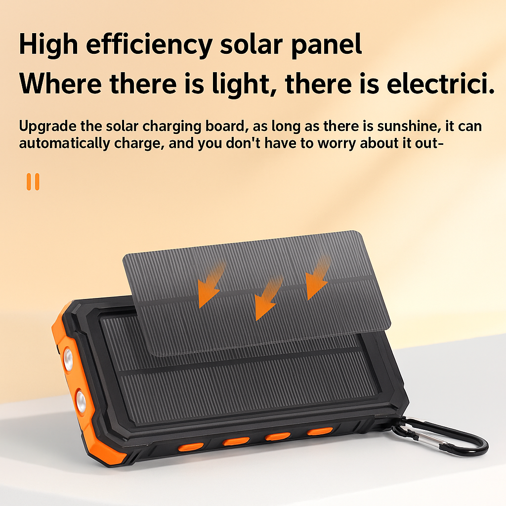LAST DAY 50% OFF - 10000mAh Solar Charging Power Bank