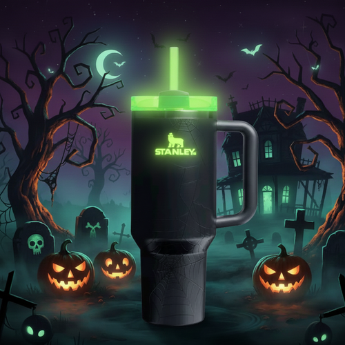 40oz Halloween Web Glow - Glow in the Dark Tumbler