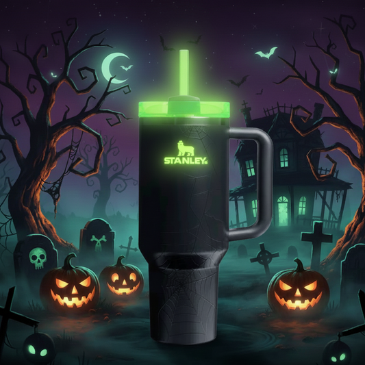 40oz Halloween Web Glow - Glow in the Dark Tumbler