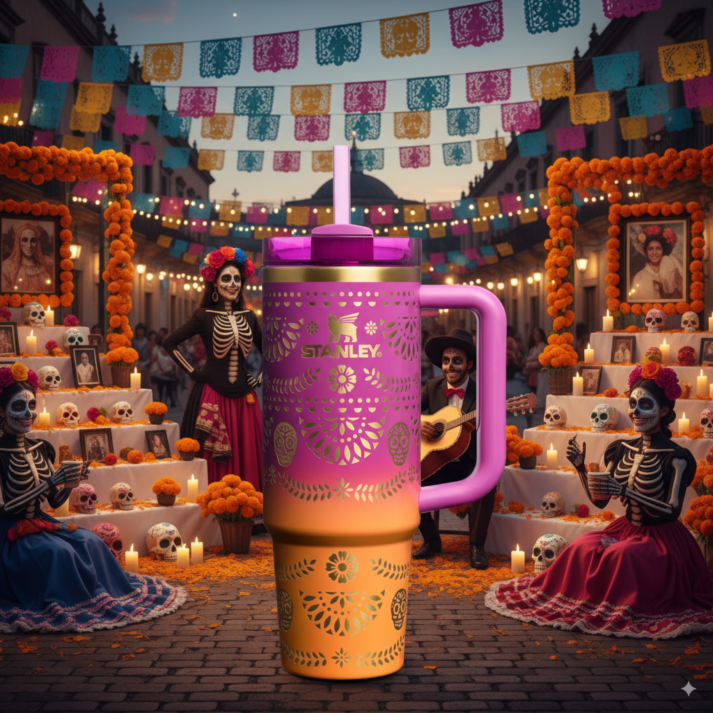 40oz Día de Muertos Celebration Tumbler