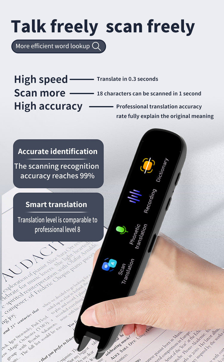 Translation Pen Scanner - Scan Reader Pen for 112 Languages