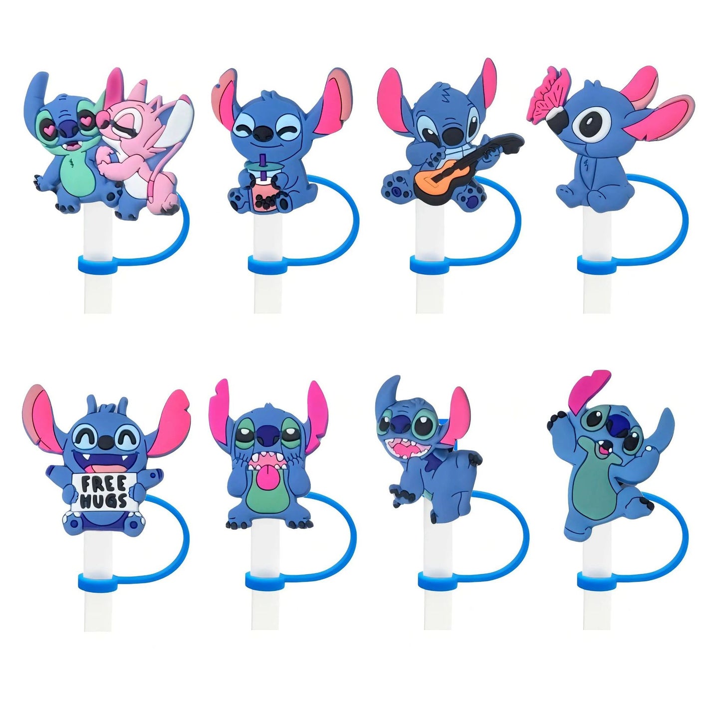 8PCs Stitch Straw Topper Set