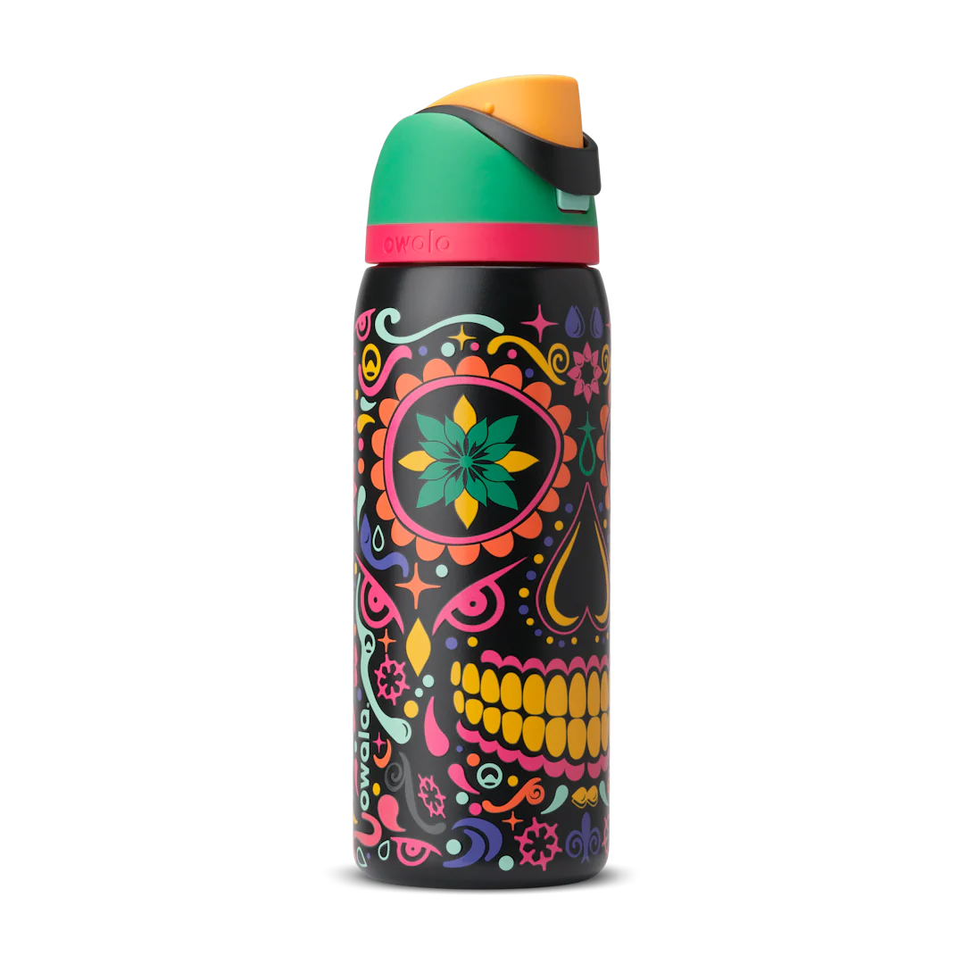 32oz Owala Día de los Muertos - Glow in the Dark FreeSip Bottle