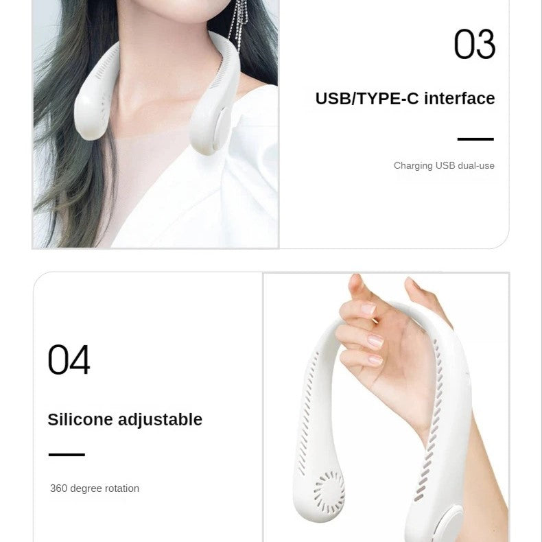 LAST DAY 50% OFF - Portable Neck Fan