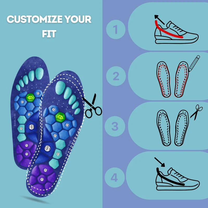 Magnetic Acupressure Insoles with Arch Support