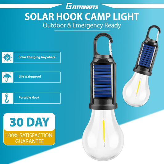 Solar Rechargeable Hooked Camping Light