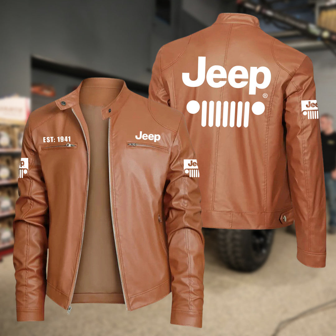 Leather Bomber Jacket - JP