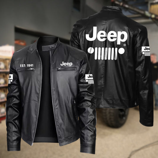 Leather Bomber Jacket - JP