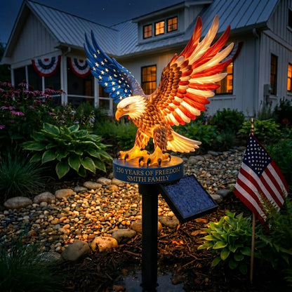 Personalized Solar Eagle Garden Light — detail view 6