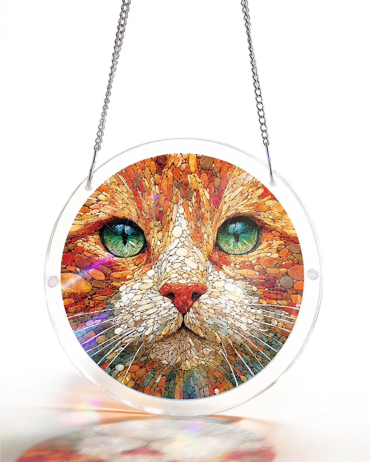 Stone Cat Light Puzzle Suncatcher