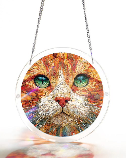 Stone Cat Light Puzzle Suncatcher