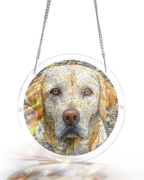 Stone Dog Light Puzzle Suncatcher