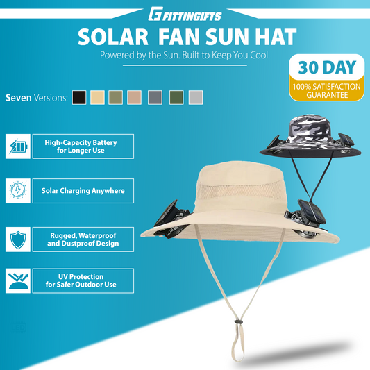 🏆 LAST DAY 70% OFF - 50K+ SOLD! ⚡2025 New Ultralight Solar Fan Sun Hat – Lighter Than a Baseball!⚾(Only 11oz)