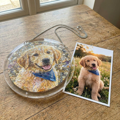 Personalized Pet Puzzle Suncatcher Happy Tails Edition