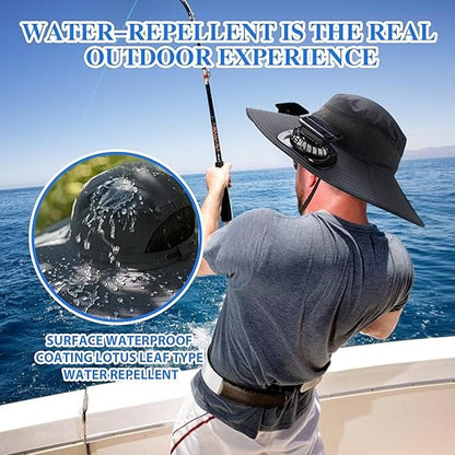 Beat the Heat 🔥 2025 New Ultralight Solar Fan Sun Hat – Breathable & Lightweight!