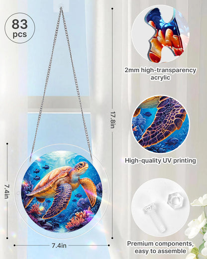 Dawn Blossom Sea Light Puzzle Suncatcher