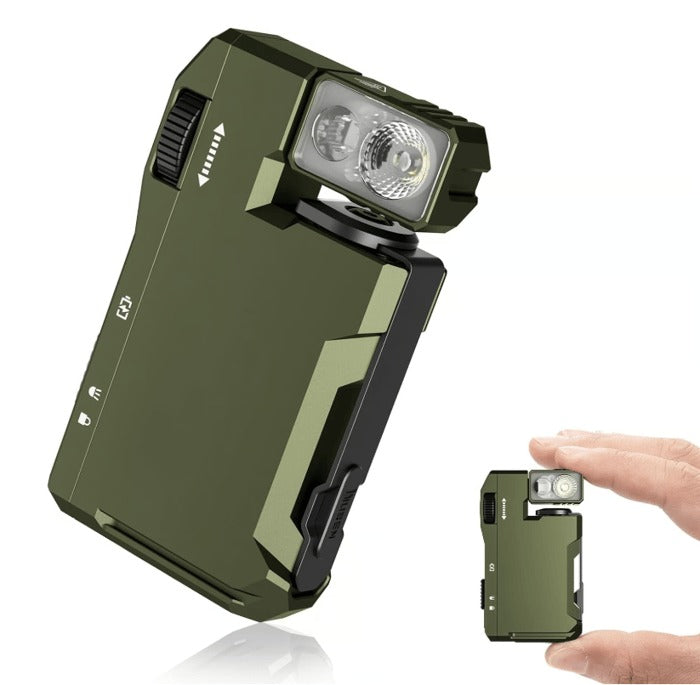 Magnetic Pocket-Sized Flashlight  - 400LM Brightness, USB-C, Great for Gear Bag