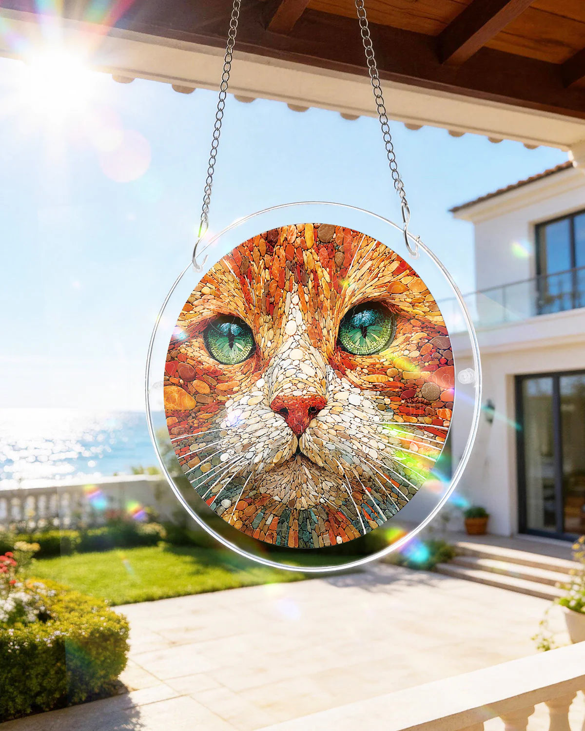 Stone Cat Light Puzzle Suncatcher