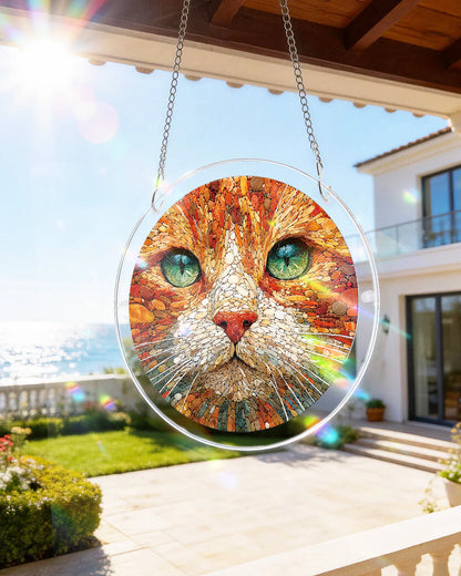 Stone Cat Light Puzzle Suncatcher