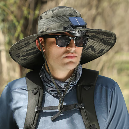 Beat the Heat 🔥 2025 New Ultralight Solar Fan Sun Hat – Breathable & Lightweight!