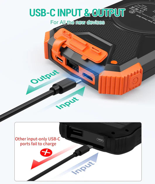 LAST DAY 50% OFF - 10000mAh Emergency Solar Power Bank
