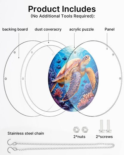 Starsea Turtle Light Puzzle Suncatcher