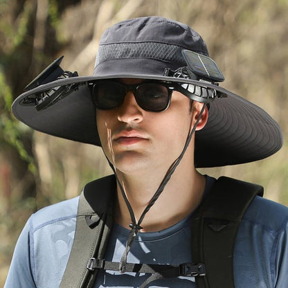 Beat the Heat 🔥 2025 New Ultralight Solar Fan Sun Hat – Breathable & Lightweight!