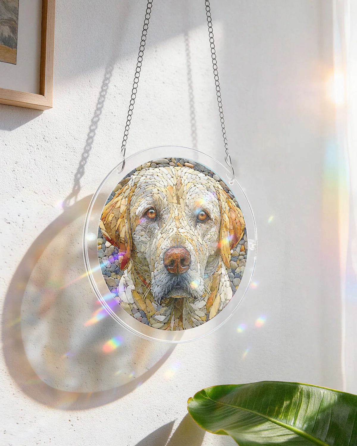 Stone Dog Light Puzzle Suncatcher