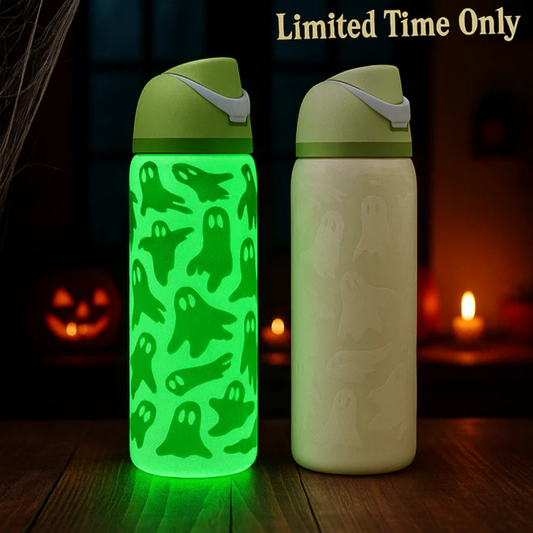Boo-Ya 32oz Free Sip Bottle - Glow In The Dark Water Bottle