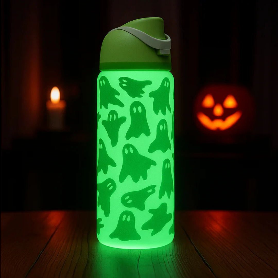 Boo-Ya 32oz Free Sip Bottle - Glow In The Dark Water Bottle