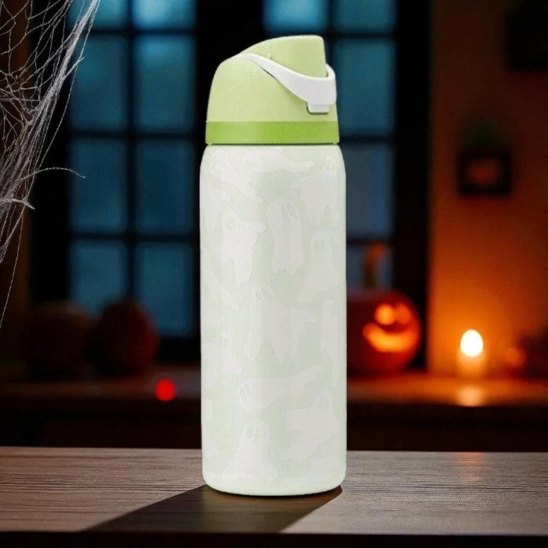 Boo-Ya 32oz Free Sip Bottle - Glow In The Dark Water Bottle