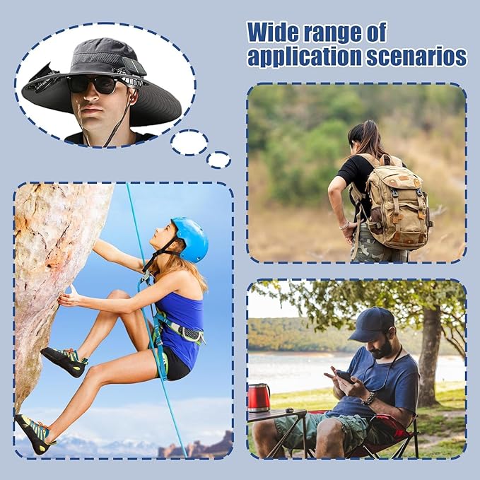 Beat the Heat 🔥 2025 New Ultralight Solar Fan Sun Hat – Breathable & Lightweight!