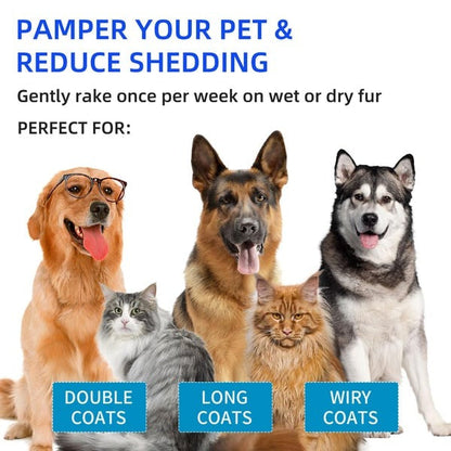 2-in-1 Pet Grooming and Massage Brush with Spray Mode