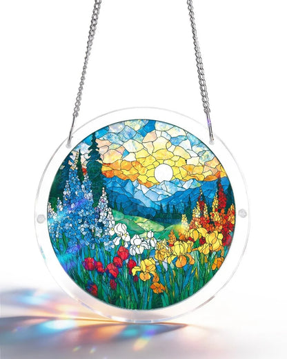 Dawn Blossom Sea Light Puzzle Suncatcher