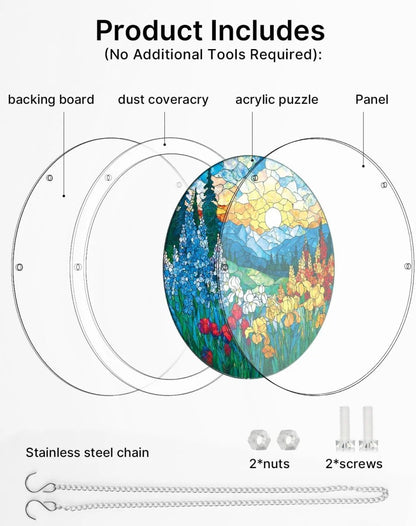 Dawn Blossom Sea Light Puzzle Suncatcher