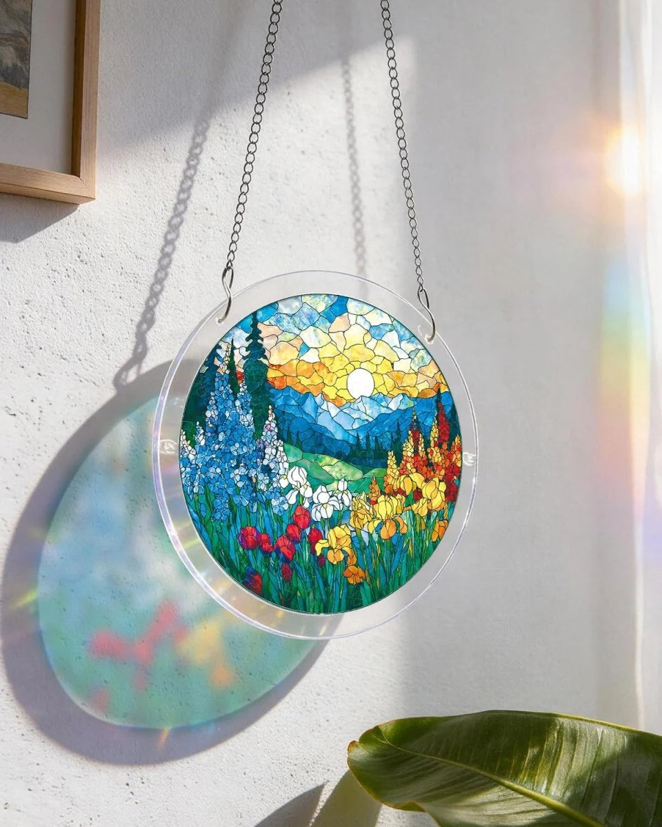 Dawn Blossom Sea Light Puzzle Suncatcher