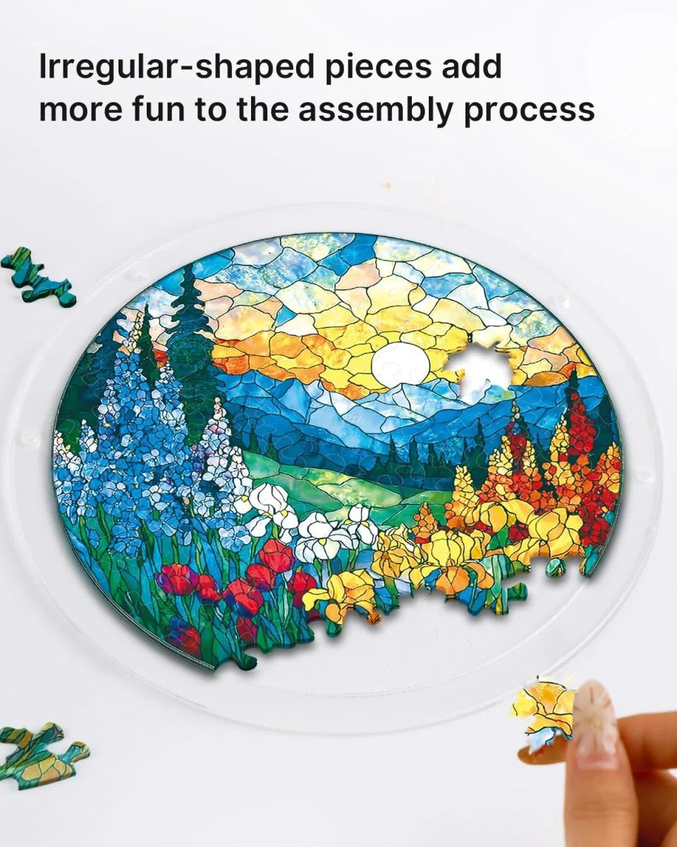 Dawn Blossom Sea Light Puzzle Suncatcher