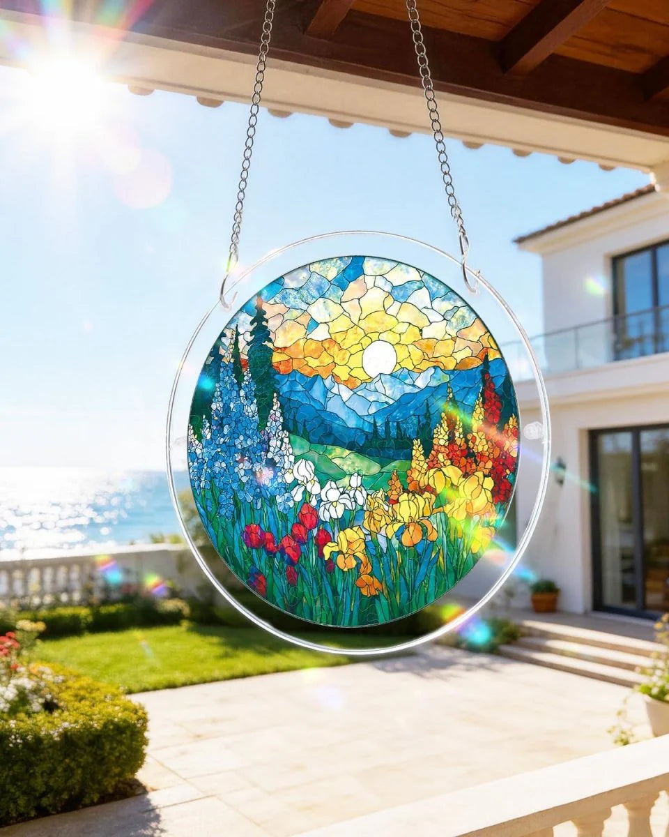 Dawn Blossom Sea Light Puzzle Suncatcher