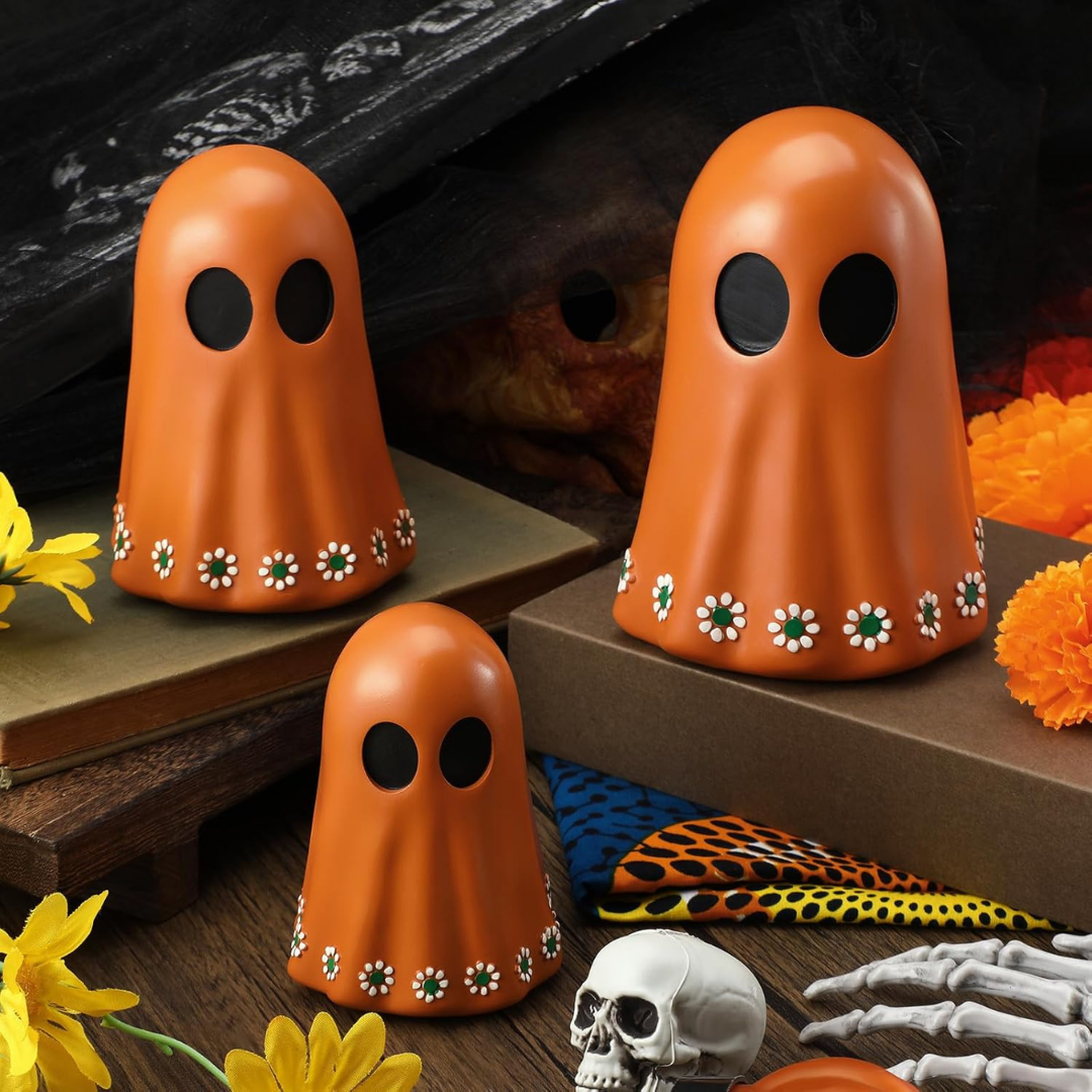 3 Pcs Dia De Los Muertos Ghost Figurines