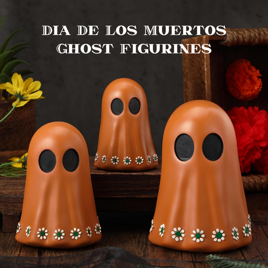 3 Pcs Dia De Los Muertos Ghost Figurines