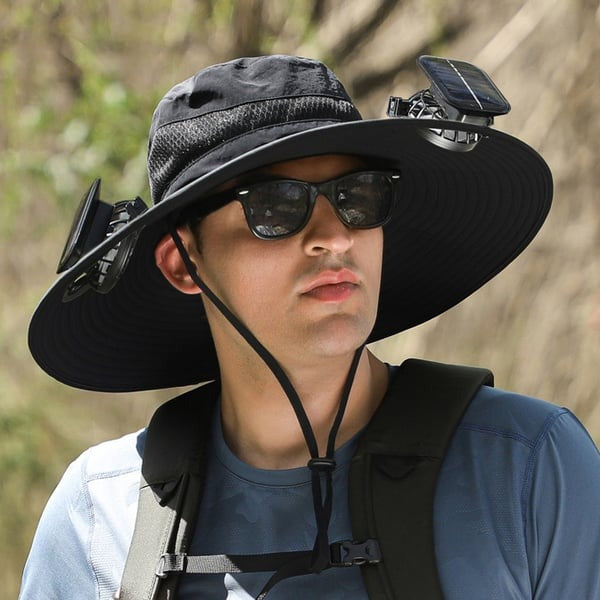 Beat the Heat 🔥 2025 New Ultralight Solar Fan Sun Hat – Breathable & Lightweight!