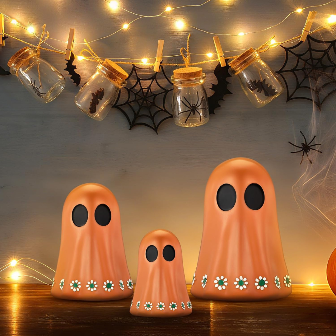 3 Pcs Dia De Los Muertos Ghost Figurines