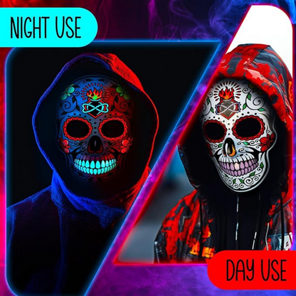3 Pcs Light up Day of the Dead Mask