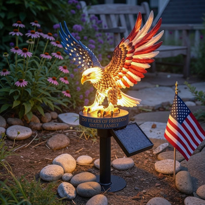 Personalized Solar Eagle Garden Light — detail view 8