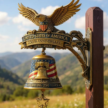 USA 250th Anniversary Patriotic Hanging Bell