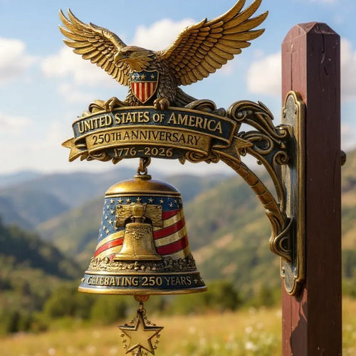 USA 250th Anniversary Patriotic Hanging Bell