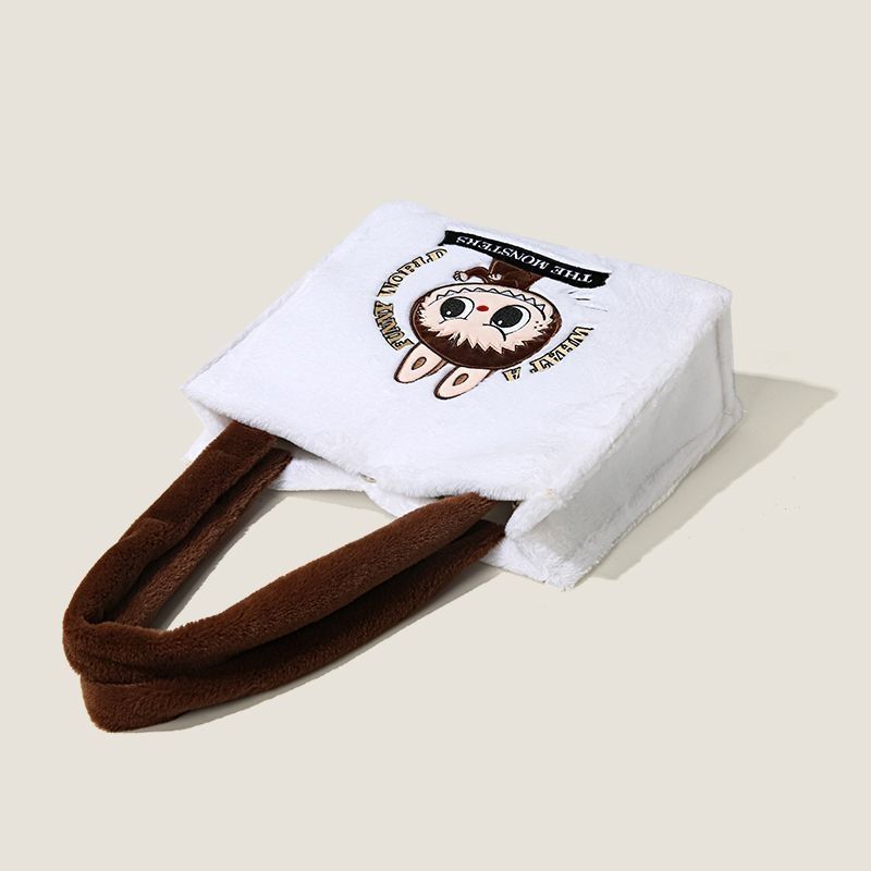 Lovely Fleece Labubu Monster Tote Bag - Christmas Gift for You